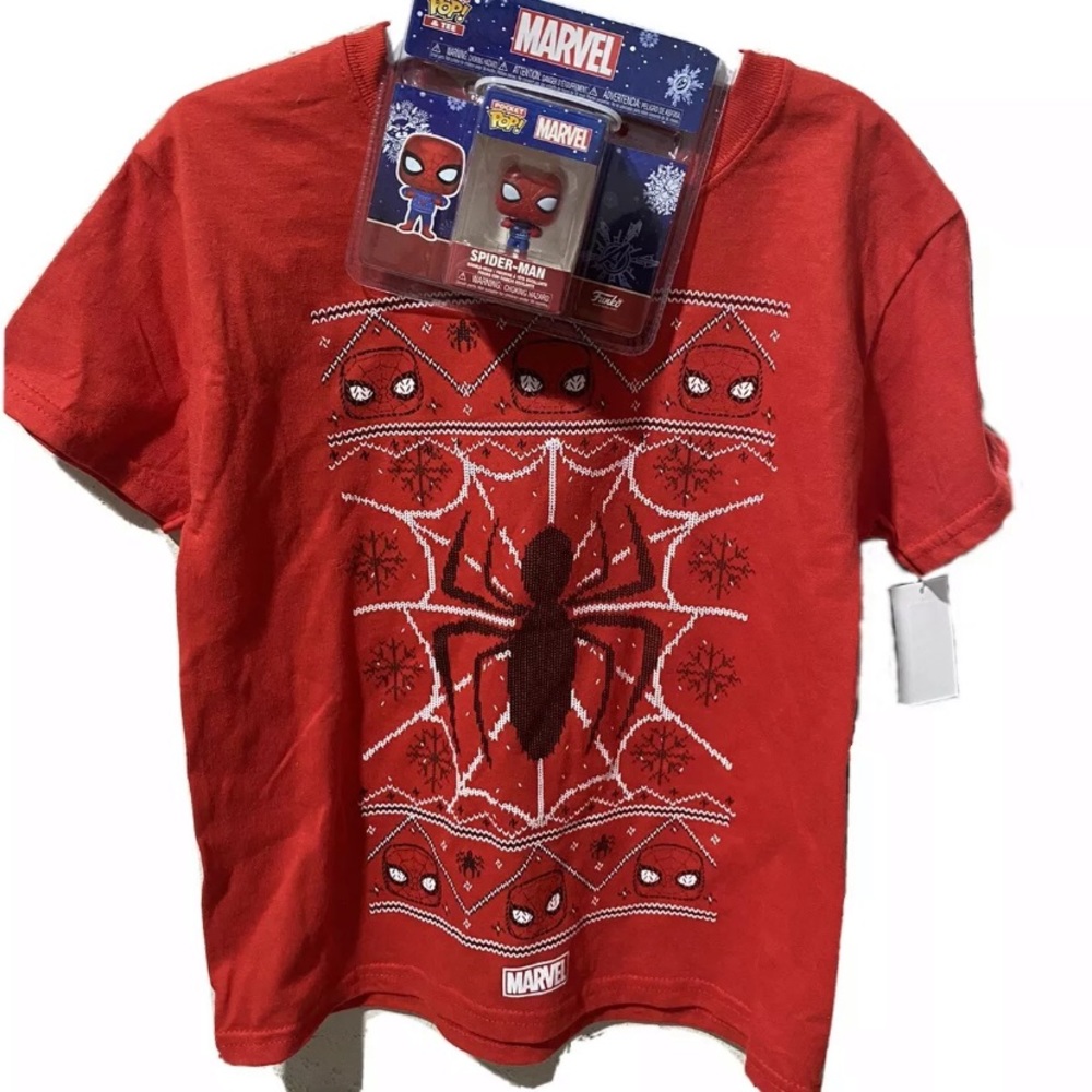Boys Spiderman Tee And Pocket Pop/Marvel / Funko